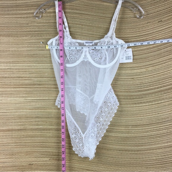 ARIANNE LINGERIE NWT CATHERINE COLLECTION SOFT CUP BODYSUIT IN WHITE Size M / L - Picture 11 of 11